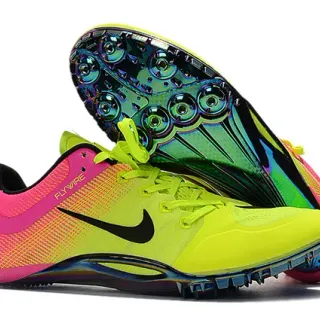 Nike Amarillo Rosa Bajo Perfil Spike de Sprint Flywire Parte Superior Zapatos de Running