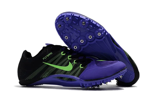 Nike Yellow Pink Low-Profile Sprint Spike Flywire Upper Running Shoes 2