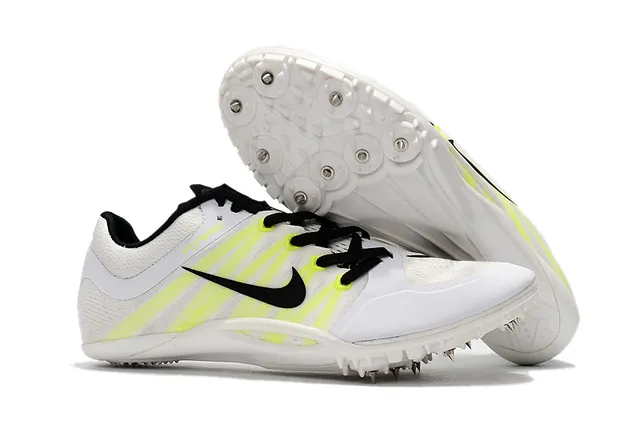 Nike Yellow Pink Low-Profile Sprint Spike Flywire Upper Running Shoes 6