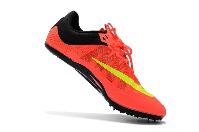 Nike Yellow Pink Low-Profile Sprint Spike Flywire Upper Running Shoes 22