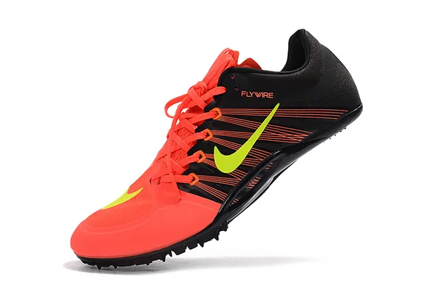 Nike Yellow Pink Low-Profile Sprint Spike Flywire Upper Running Shoes 23