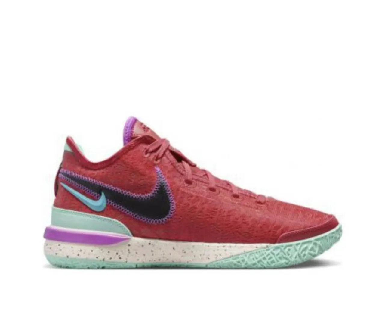 Nike Zoom GT Cut 红色紫色纹理针织篮球鞋 2