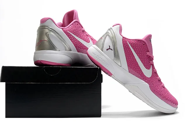 Nike Zoom Kobe IV rosa branco Tênis de Basquete 6