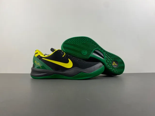 Nike Zoom Kobe VIII noir jaune vert chaussures de basket 13
