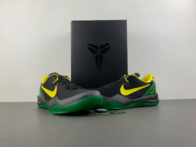 Nike Zoom Kobe VIII noir jaune vert chaussures de basket 14