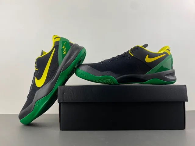 Nike Zoom Kobe VIII noir jaune vert chaussures de basket 15