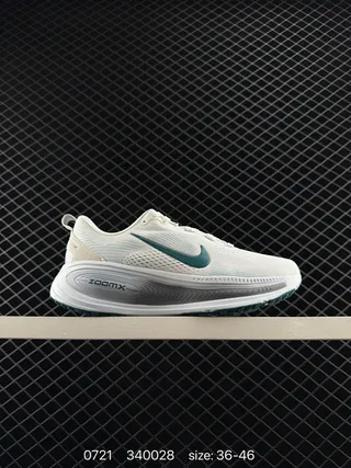 Nike ZoomX Beige and Teal Engineered Mesh Running Shoes 2