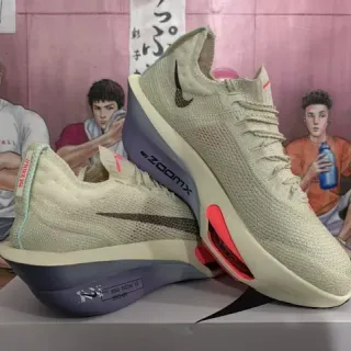 Nike ZoomX بني أرجواني وجه علوي من الخياطة المعدلة لوح ألياف الكربون طول كامل أحذية الجري
