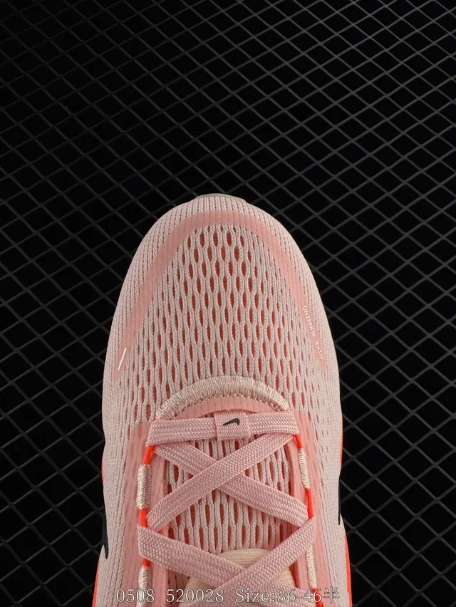Nike ZoomX Laranja Bege Upper de Malha Engineered Sola de Espuma de Comprimento Total Tênis de Corrida 3