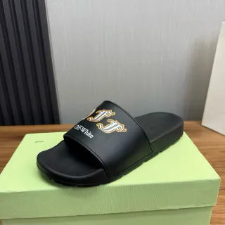 Off-White Anchor Logo Black Slide Slippers