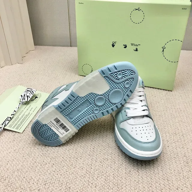 Off-White Arrow Blue أحذية رياضية Low-Top بناء لوحات طبقية أسلوب حياة 2