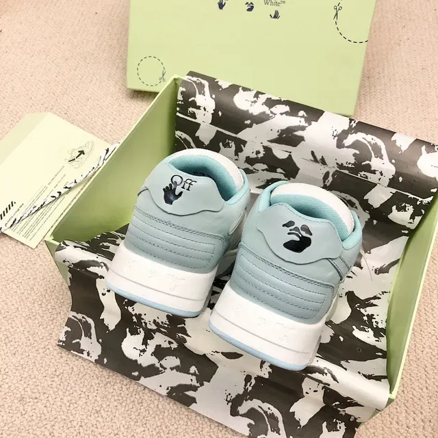 Off-White Arrow Blue أحذية رياضية Low-Top بناء لوحات طبقية أسلوب حياة 3