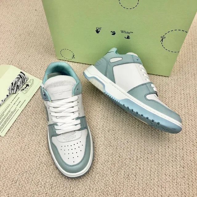 Off-White Arrow Blue أحذية رياضية Low-Top بناء لوحات طبقية أسلوب حياة 4