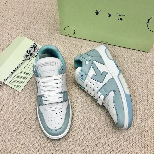 Off-White Arrow Blue أحذية رياضية Low-Top بناء لوحات طبقية أسلوب حياة 5