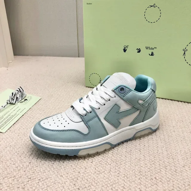 Off-White Arrow Blue أحذية رياضية Low-Top بناء لوحات طبقية أسلوب حياة 6