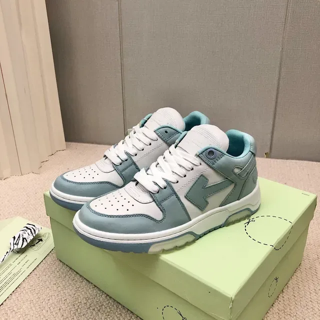 Off-White Arrow Blue أحذية رياضية Low-Top بناء لوحات طبقية أسلوب حياة 8