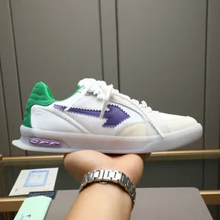Off-White Arrow Motif White Green Purple Lifestyle Sneakers