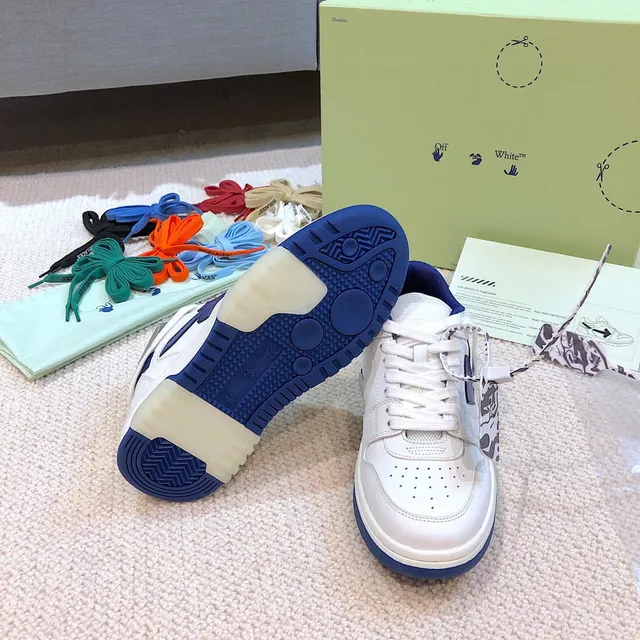 Off-White Arrow Sneaker White and Royal Blue Lifestyle Sneakers 2