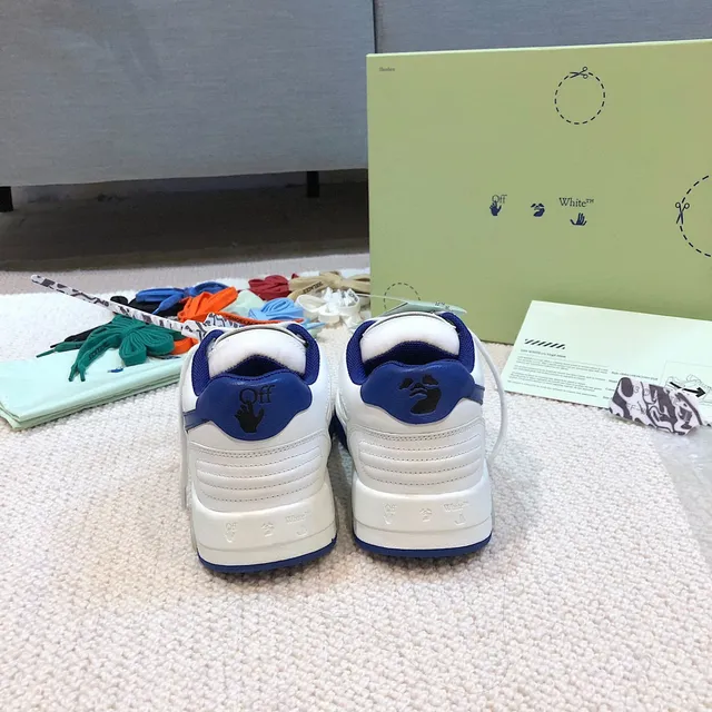 Off-White Arrow Sneaker White and Royal Blue Lifestyle Sneakers 4