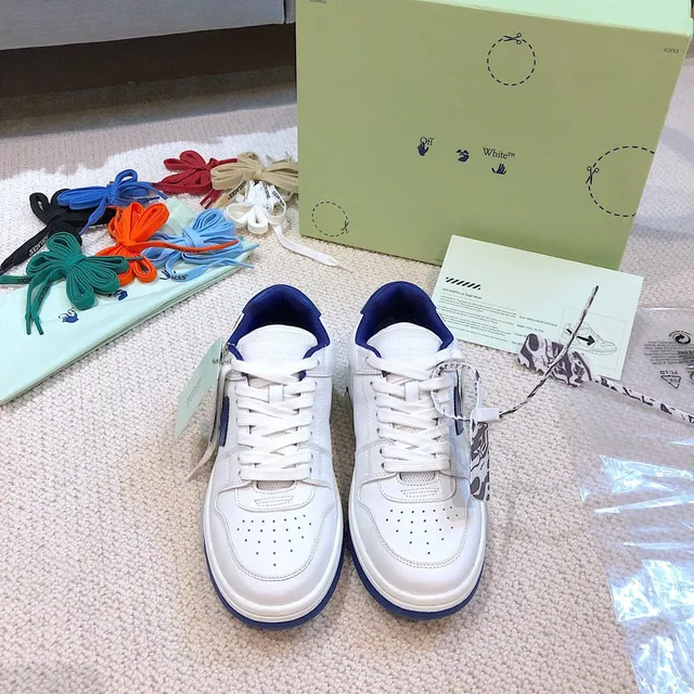 Off-White Arrow Sneaker White and Royal Blue Lifestyle Sneakers 5