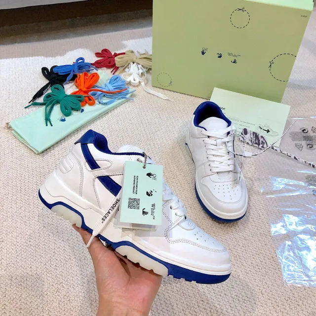 Off-White Arrow Sneaker White and Royal Blue Lifestyle Sneakers 7