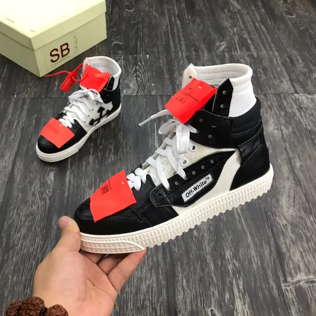 Off-White 黑色高帮工业扎带生活休闲鞋 4