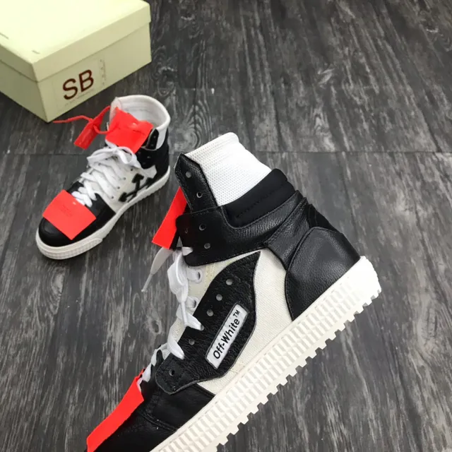 Off-White 黑色高帮工业扎带生活休闲鞋 5