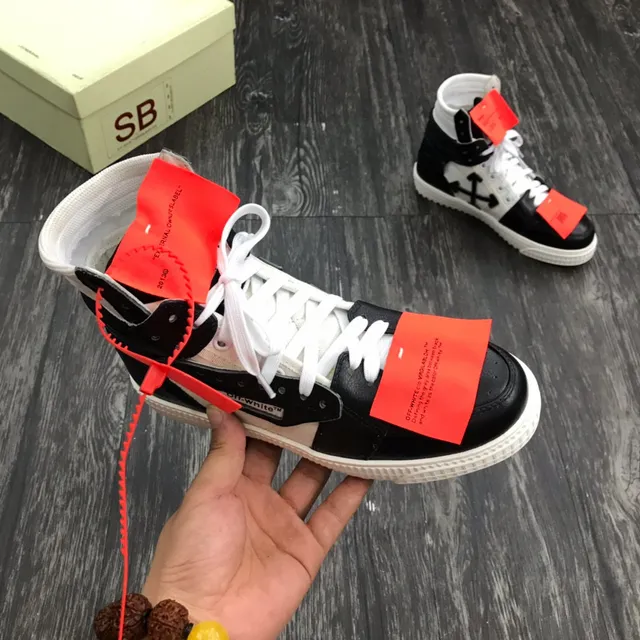 Off-White 黑色高帮工业扎带生活休闲鞋 7