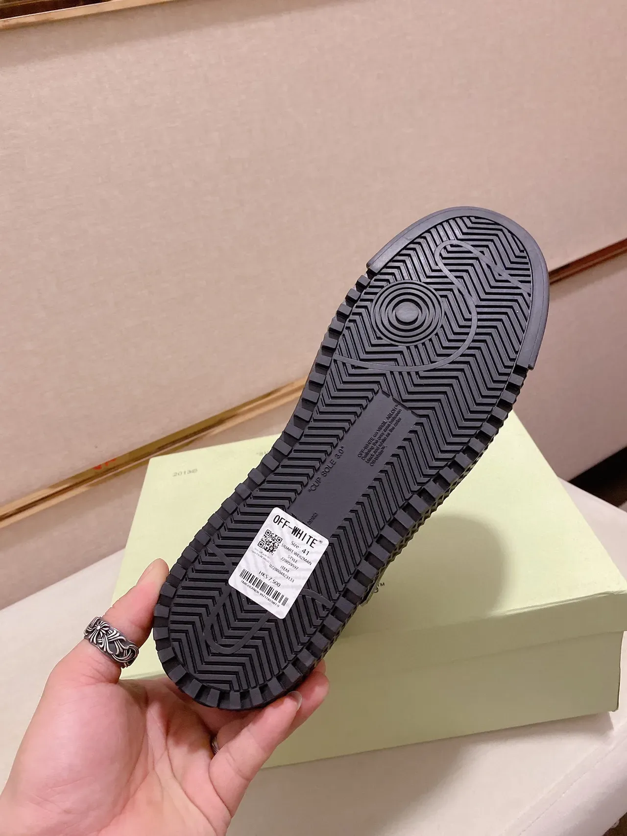 Off-White Black High-Top Suede And Leather Panelled Lifestyle Sneakers 2