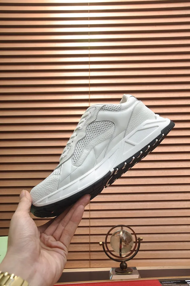Off-White Negro Diseño Industrial Malla Layered Y Cuero Zapatillas Chunky 6