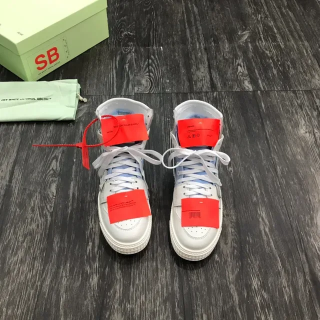 Off-White Blue High-Top Industrial-Detail Sneakers 2
