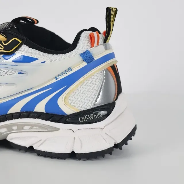 Off-White 蓝色鞋底 层叠网眼和合成覆盖 厚底运动鞋 4
