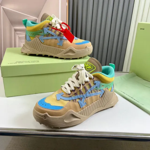 Off-White DD SY-1000 Beige Yellow Cyan चंकी स्नीकर 8