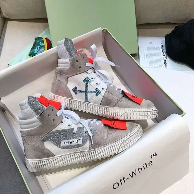 Off-White Industrial Zip-Tie Gris et Orange Chaussures Lifestyle 2