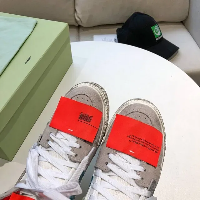 Off-White Industrial Zip-Tie Gris et Orange Chaussures Lifestyle 4