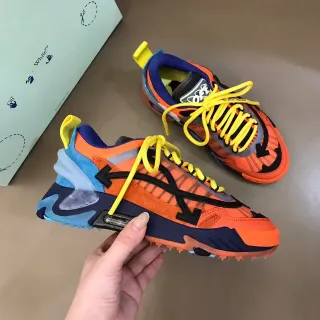 Off-White Orange Blue Industrial Runner Multi-Layered Sole Chunky Sneakers