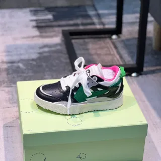 Off-White Runner Black Green Pink Lifestyle Sneakers