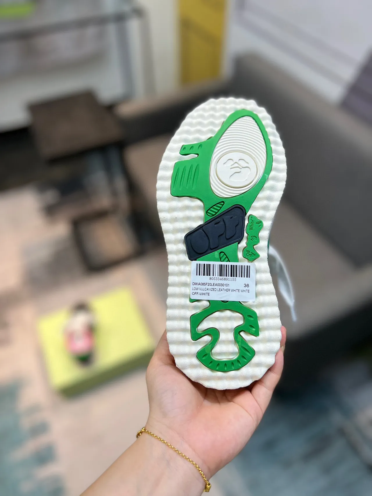 Off-White Runner Black Green Pink Lifestyle Sneakers 9
