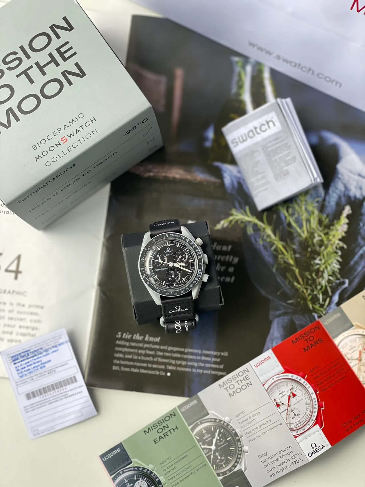 Omega x Swatch Speedmaster 黑色表盘 机械腕表 7