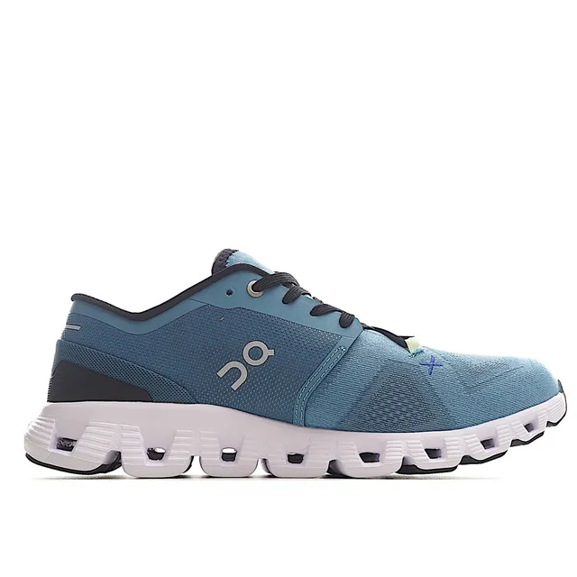 On أحذية جري بـ upper شبكي مهندس أزرق أسود midsole مقسم CloudTec 6