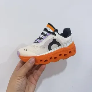 On Cloudmonster Off-White and Black Lifestyle Sneakers 4