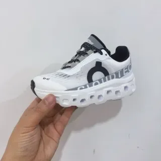 On Cloudmonster Off-White and Black Lifestyle Sneakers 11