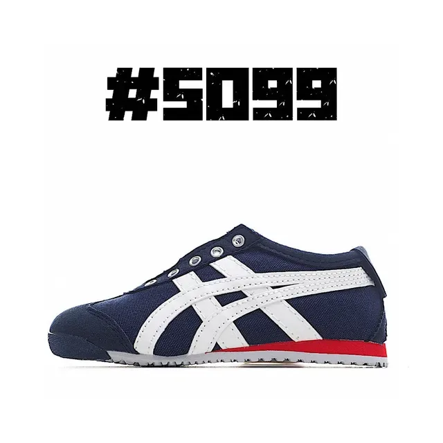 Onitsuka Tiger Chaussures Lifestyle Blanc Marine Basses à Lacets 3