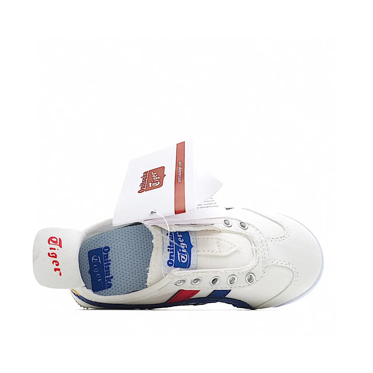Onitsuka Tiger Chaussures Lifestyle Blanc Marine Basses à Lacets 23