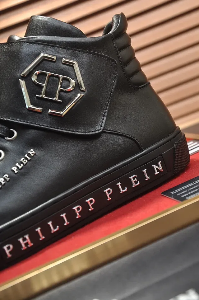 Philipp Plein हाई टॉप लेदर स्नीकर काला Lifestyle Sneakers 2