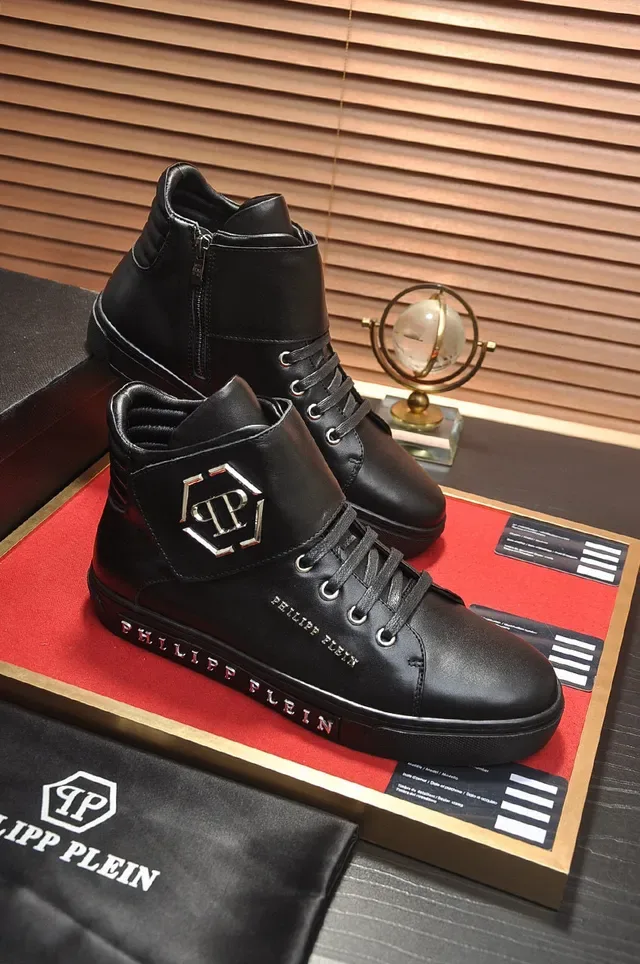 Philipp Plein हाई टॉप लेदर स्नीकर काला Lifestyle Sneakers 6