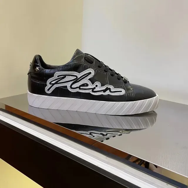 Philipp Plein লোগো-এমবেলিশড জীবনযাত্রা স্নিকার কালো সাদা কুইল্টেড চামড়া জীবনযাত্রা স্নিকার 7