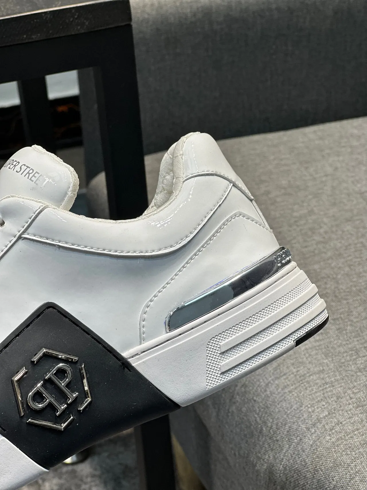 Philipp Plein Super Street सफेद चमड़े की लाइफस्टाइल स्नीकर 9