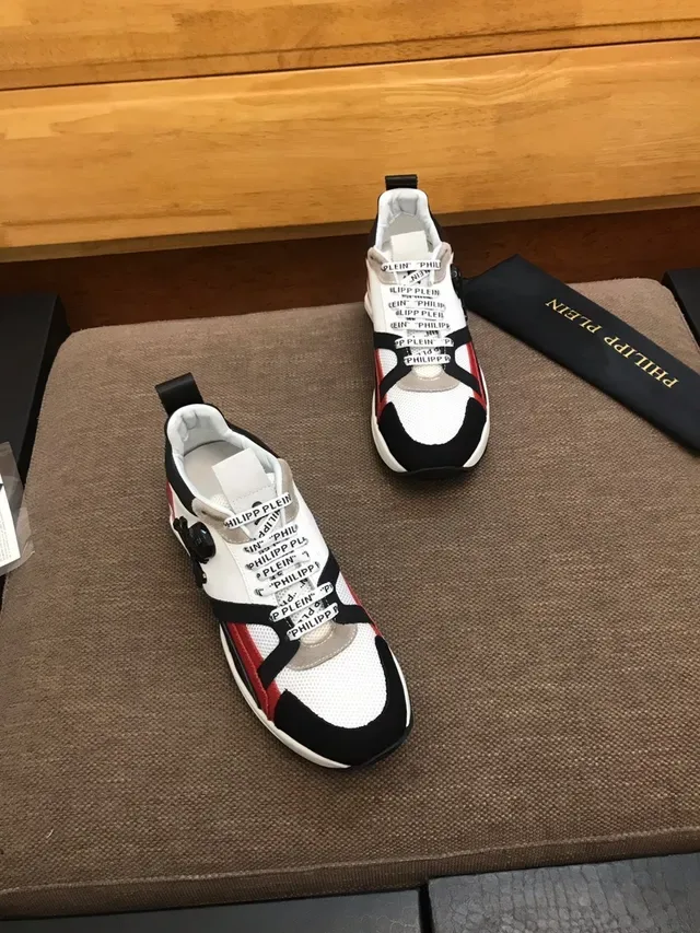 Philipp Plein White Black Laceless Multi-Strap Lifestyle Sneakers 5