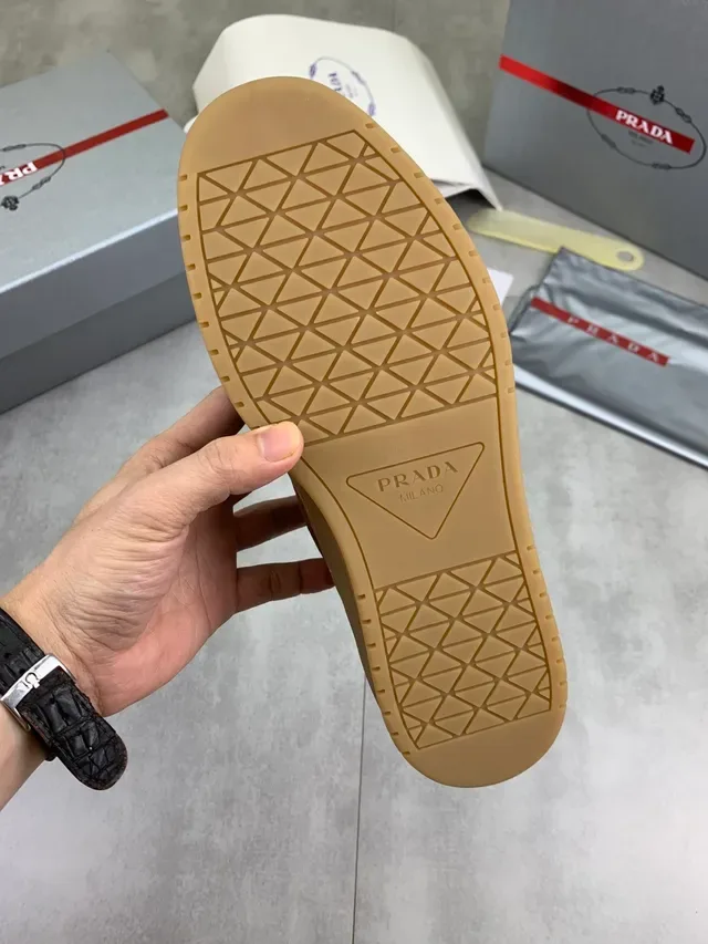Prada Brown Suede and Leather Panelled Retro Runner Lifestyle Sneakers 2